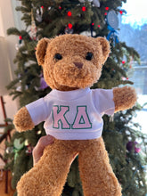 Load image into Gallery viewer, Kappa Delta Teddy Bear Stuffed Animal KD on the shirt Sorority Gift