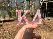 Load image into Gallery viewer, Sorority Sticker | Kappa Delta | KD A | Pink Bows | Waterproof Vinyl Sticker | Permanent