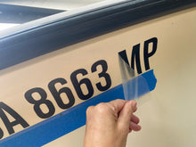 Load image into Gallery viewer, Boat Registration Numbers and Letters 3 inch tall Vinyl Decals Set of 2