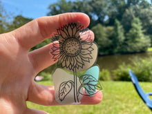 Load image into Gallery viewer, Sticker | 52A | Botanical Flower | Waterproof Vinyl Sticker | White | Clear | Permanent | Removable | Window Cling | Glitter | Holographic