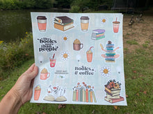 Load image into Gallery viewer, Sticker Sheet Book Lover Reading theme Full 12 x 12 inch Sheet