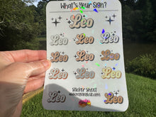 Load image into Gallery viewer, Sticker Sheet | Zodiac Names | Set of little planner stickers 5 X 7