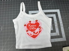 Load image into Gallery viewer, Crop Top Tank Delta Gamma Heart Cake Available in Black or White
