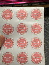 Load image into Gallery viewer, Sticker Sheet | Thank You Circle Stickers | Set of packaging stickers | 5 X 7