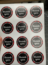 Load image into Gallery viewer, Sticker Sheet | Thank You Circle Stickers | Set of packaging stickers | 5 X 7