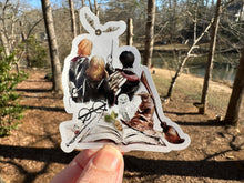 Load image into Gallery viewer, Sticker | 86A-P | Golden Trio | Waterproof Vinyl Sticker | White | Clear | Permanent | Removable | Window Cling | Glitter | Holographic