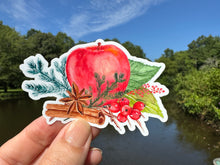 Load image into Gallery viewer, Sticker | 54E | Fall Apple Spice| Waterproof Vinyl Sticker | White | Clear | Permanent | Removable | Window Cling | Glitter | Holographic