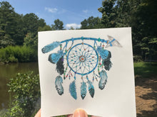 Load image into Gallery viewer, Waterslide Decal 46D Blue Dreamcatcher with Feathers