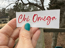 Load image into Gallery viewer, Sticker | ChiO_D | Chi Omega Signature | Waterproof Vinyl Sticker | White | Clear | Permanent | Removable | Window Cling | Glitter | Holographic