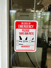 Load image into Gallery viewer, Emergency Static Cling | Rescue Pet Notice | Waterproof | Pet Rescue | Window Notification
