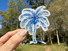 Load image into Gallery viewer, Sticker |  | Toile Palm Tree | Waterproof Vinyl Sticker | White | Clear | Permanent | Removable | Window Cling | Glitter | Holographic