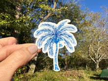 Load image into Gallery viewer, Sticker |  | Toile Palm Tree | Waterproof Vinyl Sticker | White | Clear | Permanent | Removable | Window Cling | Glitter | Holographic