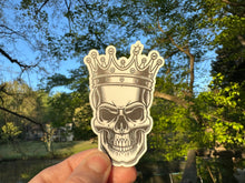Load image into Gallery viewer, Sticker |  | Skull Dude | Waterproof Vinyl Sticker | White | Clear | Permanent | Removable | Window Cling | Glitter | Holographic