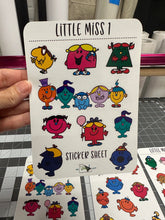 Load image into Gallery viewer, Sticker Sheet Set of 9 Sheets little planner stickers Little Miss Little Mister