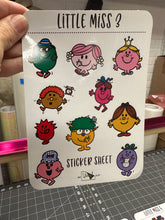 Load image into Gallery viewer, Sticker Sheet Set of 9 Sheets little planner stickers Little Miss Little Mister