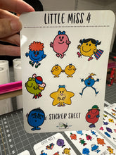 Load image into Gallery viewer, Sticker Sheet Set of 9 Sheets little planner stickers Little Miss Little Mister