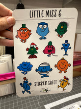Load image into Gallery viewer, Sticker Sheet Set of 9 Sheets little planner stickers Little Miss Little Mister