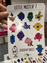 Load image into Gallery viewer, Sticker Sheet Set of 9 Sheets little planner stickers Little Miss Little Mister