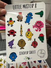 Load image into Gallery viewer, Sticker Sheet Set of 9 Sheets little planner stickers Little Miss Little Mister