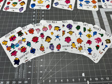 Load image into Gallery viewer, Sticker Sheet Set of 9 Sheets little planner stickers Little Miss Little Mister