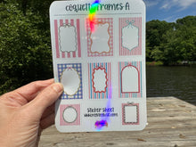 Load image into Gallery viewer, Sticker Sheet | 19F | Set of little planner stickers Coquette Frames 5 X 7