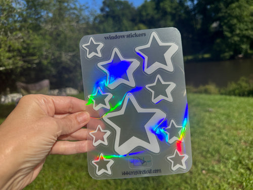 Sticker Sheet 85 Set of little planner or window stickers Rainbow Stars