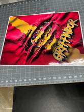 Load image into Gallery viewer, Fabric Ripped Claw Sticker Baseball or Basketball Theme | TV Tray Table Decal | Waterproof Vinyl Sticker | Reposition-able | Laminated