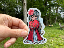 Load image into Gallery viewer, Sticker | 62O | Girl from Turkey | Waterproof Vinyl Sticker | White | Clear | Permanent | Removable | Window Cling | Glitter | Holographic