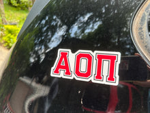 Load image into Gallery viewer, Alpha Omicron Pi Greek Letters Sorority Refrigerator Magnet 4.6 x 2 inches