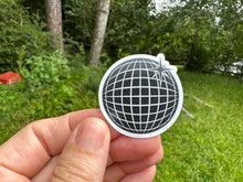 Load image into Gallery viewer, Retro Disco Ball Stickers Choose Black or White 2 inches