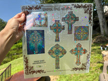 Load image into Gallery viewer, Sticker Sheet Stained Glass Window Stickers 12 x 12 Sheet