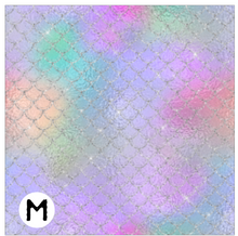 Load image into Gallery viewer, Printed HTV SPARKLING MERMAID SCALES Patterned Heat Transfer Vinyl 12 x 12 inch Sheet