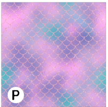 Load image into Gallery viewer, Printed HTV SPARKLING MERMAID SCALES Patterned Heat Transfer Vinyl 12 x 12 inch Sheet