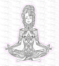 Load image into Gallery viewer, Sticker | 6A | Yoga Girl | Waterproof Vinyl Sticker | White | Clear | Permanent | Removable | Window Cling | Glitter | Holographic