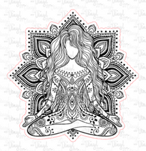 Load image into Gallery viewer, Sticker | 6G | Mandala | Waterproof Vinyl Sticker | White | Clear | Permanent | Removable | Window Cling | Glitter | Holographic