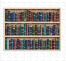 Load image into Gallery viewer, Printed Vinyl &amp; HTV Books on a Shelf (A) Patterns 12 x 9 inch sheet