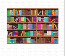 Load image into Gallery viewer, Printed Vinyl &amp; HTV Books on a Shelf (B) Patterns 12 x 8 inch sheet