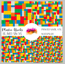 Load image into Gallery viewer, Printed Vinyl &amp; HTV PLASTIC BRICKS Patterns 12 x 12 inch sheet