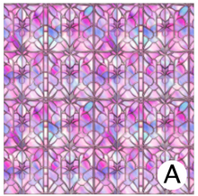 Load image into Gallery viewer, Printed Vinyl &amp; HTV Pink and Purple Stained Glass Windows Patterns 12 x 12 inch sheet