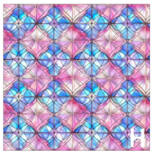 Load image into Gallery viewer, Printed Vinyl &amp; HTV Pink and Purple Stained Glass Windows Patterns 12 x 12 inch sheet