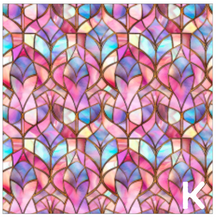 Load image into Gallery viewer, Printed Vinyl &amp; HTV Pink and Purple Stained Glass Windows Patterns 12 x 12 inch sheet
