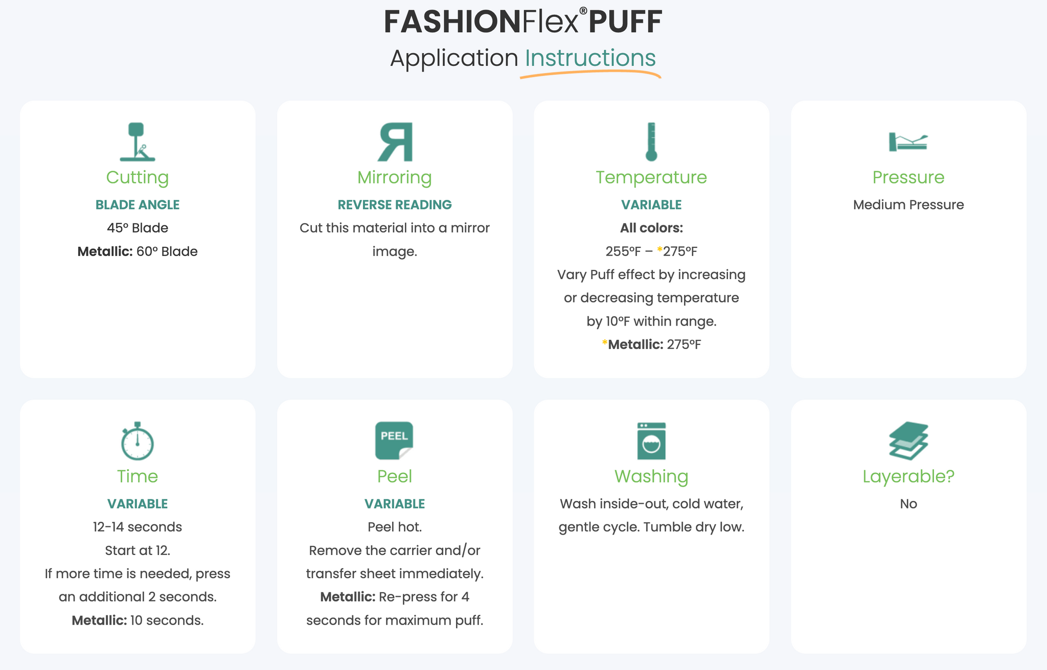 FashionFlex Puff HTV Sheet - 12 x 19.5