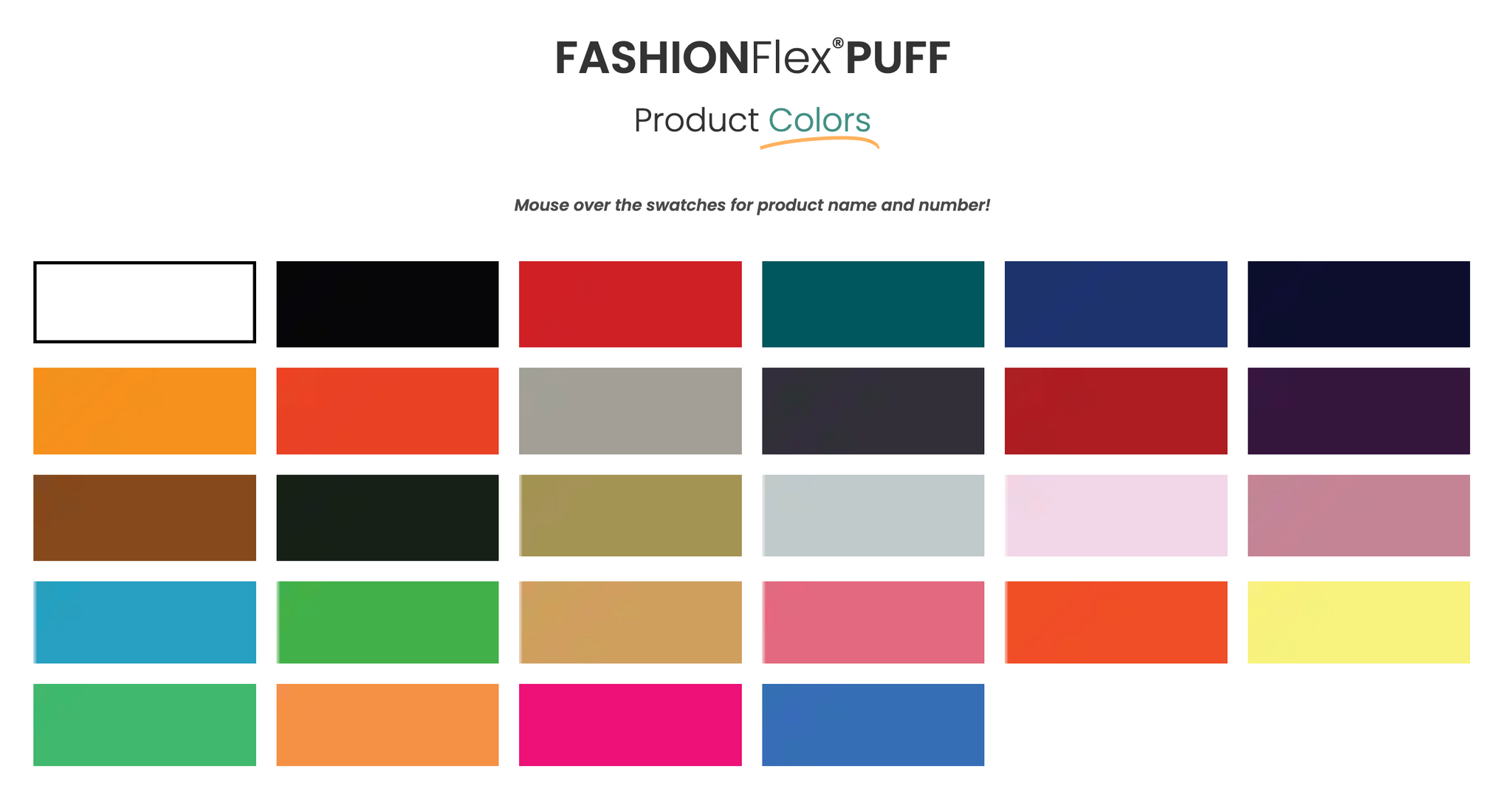 Fashion-Flex Solid Color Heat Transfer Vinyl HTV Sheets Every Color!