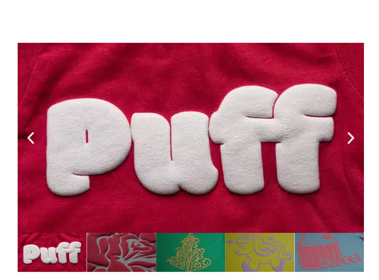 Red Puff Vinyl (HTV) 3D