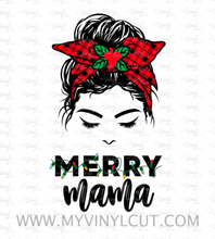 Load image into Gallery viewer, UV DTF Decal 26D Merry Mama 3 1/2 inches tall or wide