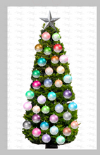 Load image into Gallery viewer, Sticker Sheet Christmas Tree and Set of Bulbs Removable Wall Vinyl