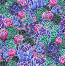 Load image into Gallery viewer, Printed Vinyl &amp; HTV Purple Succulents Patterns 12 x 12 inch sheet