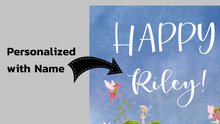 Load image into Gallery viewer, Banner 3 x 5 foot Fairy Tree House Happy Birthday Printed Vinyl Sign