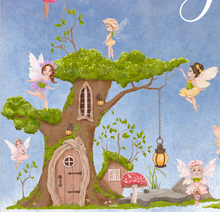 Load image into Gallery viewer, Banner 3 x 5 foot Fairy Tree House Happy Birthday Printed Vinyl Sign