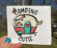 Load image into Gallery viewer, Sticker | 62P | Camping Cutie | Waterproof Vinyl Sticker | Permanent | CLEARANCE